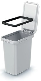 Coș de gunoi suspendat, 12 l, gri deschis