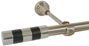 Galerie simpla fara inele cilindru negru 19 mm INOX (Alege marime: 360 cm)