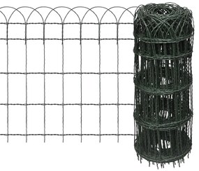 vidaXL Gard delimitare grădină fier vopsit electrostatic 10 x 0,65 m