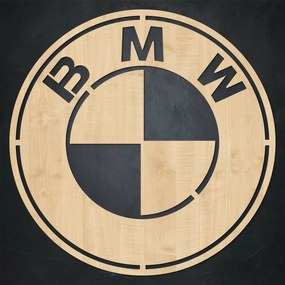 DUBLEZ | Sticker logo BMW din lemn pentru perete