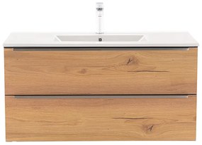 Dulap inferior Vario Trim 100 cu lavoar antracit-stejar