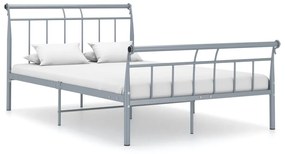 325038 vidaXL Cadru de pat, gri, 120x200 cm, metal