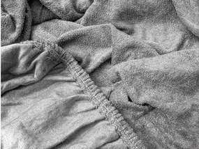Cearsaf Frotir cu elastic 180 x 200 cm gri deschis