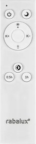 Rabalux 71517-LED Plafonieră cu dimmer TERESIA 24W/230V 3000-6500K Ø 38 cm neagră + telecomandă