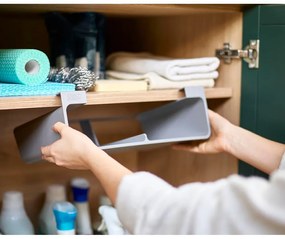 Dispenser pentru prosoape de bucătărie din hârtie și folie de aluminiu gri de agățat din plastic CupboardStore – Joseph Joseph