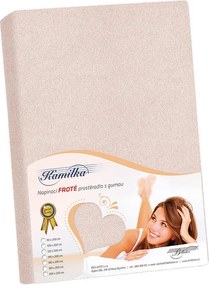 Bellatex Cearșaf din bumbac terry, roz pudră, 200 x 220 cm