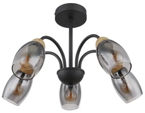 Plafoniera 5L design modern Gerly negru