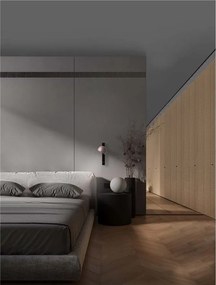 Aplica LED moderna stil minimalist LUSA negru/cafeniu