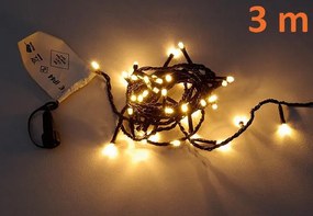 Lanț luminos diLED - 40 LED, alb cald, fără transformator