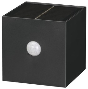 Retlux-LED Aplica solară de perete cu senzor LED/1W/3,7V 1200 mAh IP44 neagră