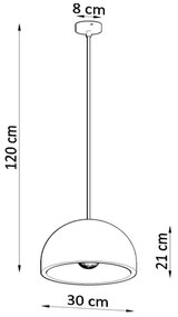 Sollux SL.0847 - Pendul PABLITO 1xE27/60W/230V beton pe cablu