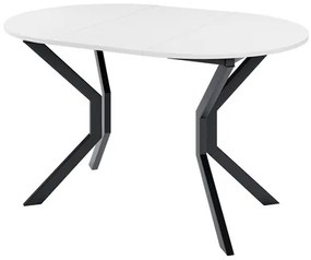 Masă sufragerie extensibilă 90 cm Kertare M 90 (Gri Marmură + Negru) (pentru 2-4 persoane). 1105353