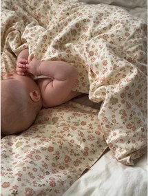 Lenjerie de pat pentru copii, bej din bumbac organic pentru pătuț 70x100 cm Augusta – Cam Cam Copenhagen