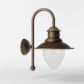 Aplica de perete exterior IP44 realizata manual din alama Amalfi