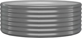 vidaXL Jardinieră grădină gri 100x100x36 cm oțel galvanizat