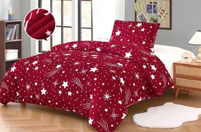 Lenjerie de pat microplus NIGHT SKY burgundy Dimensiune lenjerie de pat: 70 x 90 cm | 140 x 200 cm