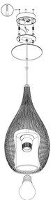 Lustră Eglo 92251 RAZONI 1xE27/60W/230V