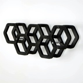 Suport hartie igienica 792EVL4310, negru, PAL, 56x16x21 cm