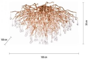 Lustra aplicata design magnific ICICLE alama antic, D-100cm