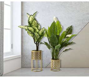 Set 2 suporturi pentru ghivece Mauro Ferretti Golvy, înălțime 40 cm, auriu