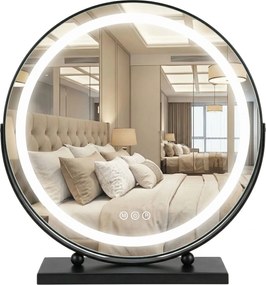 Oglindă LED MAKE-UP Black 50 cm