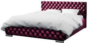 Supermobel Pat tapiţat FARO + saltea DE LUX, 180x200, gloss velvet 1205