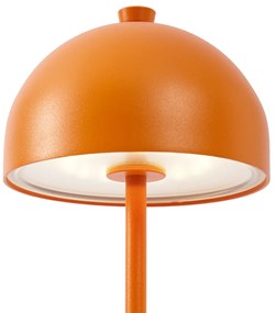 Lampă de masă portocalie, cu LED, IP54, reîncărcabilă, cu stație de încărcare - Squirrel