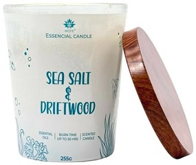 Lumânare Arome în sticlă cu capac metalic 255gSea salt & Driftwood