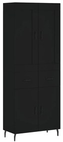 3199890 vidaXL Dulap înalt, negru, 69,5x34x180 cm, lemn compozit