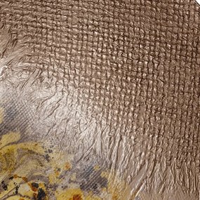 Platou decorativ din sticla Centro Galben-gri, 30cm SX-105309