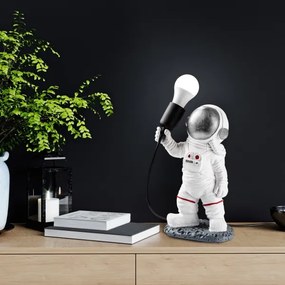 Lampă de noptieră pentru copii ASTRONAUT 1xE27/40W/230V argintie/albă
