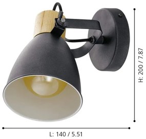 Eglo 901174 - Lampă spot COSWARTH 1xE27/25W/230V