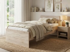 Pat ELISA 90 x 200 cm, stejar sonoma Saltele: Saltea Sommera 18 cm, Somiera pat: Cu lamele curbate