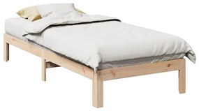 vidaXL Cadru de pat fără saltea, 90x200 cm, lemn masiv pin