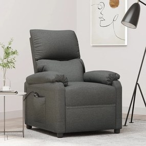 3073824 vidaXL Fotoliu rabatabil electric, gri închis, material textil