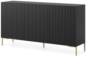 Comodă Lamellito L1  (negru + auriu). 1098828