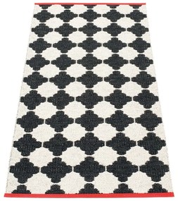 Covor tip traversă pentru interior și exterior alb-negru 70x150 cm Marre Black Coral – Pappelina