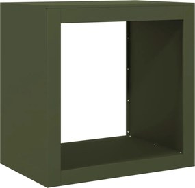 vidaXL Rastel pentru lemne de foc, verde, 60x40x60 cm, oțel