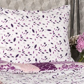 Lenjerie de pat din bumbac creponat 4Home Patchwork violet, 140 x 200 cm, 70 x 90 cm