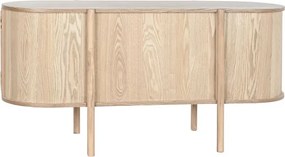 Comoda TV natur , din lemn de cauciuc si rattan „Rustic Elegance”