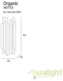Aplica perete LED design Premium Class Quality ORGANIC CROM W0186 MX