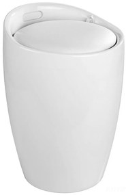 Cos de rufe 2 in 1 Wenko Pouf Candy, 20L, Alb