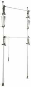 Suport pentru haine Herkules Twin, Wenko, 116 x 165 cm, extensibil, inox/polipropilena