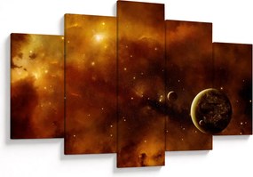 Tablou - Planete cu nebuloasă (150x105 cm)