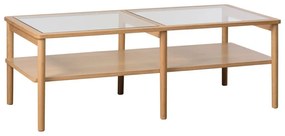 Măsuță de cafea în culoare naturală din sticlă 60x120 cm Elba – Unique Furniture