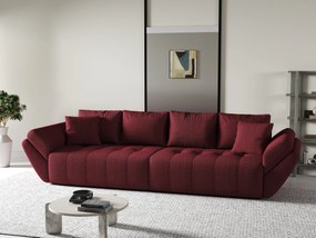 Canapea extensibilă dumonde cu ladă de depozitare si sezut confortabil din spuma high-density, Berlin Enjoy Red 300x100 cm