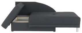 Canapea extensibilă, material textil gri-negru, stânga, LAUREL