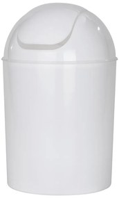 Coș de gunoi alb din oțel inoxidabil 6 l Economic – Wenko