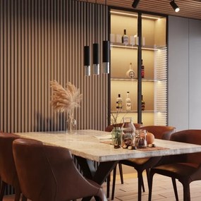 Lustră pe cablu LOOPEZ 1xGU10/40W/230V neagră/crom Sollux SL.0940