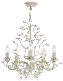 Lustră pe lanț ALMANDITE 5xE14/40W/230V Searchlight 2495-5CR